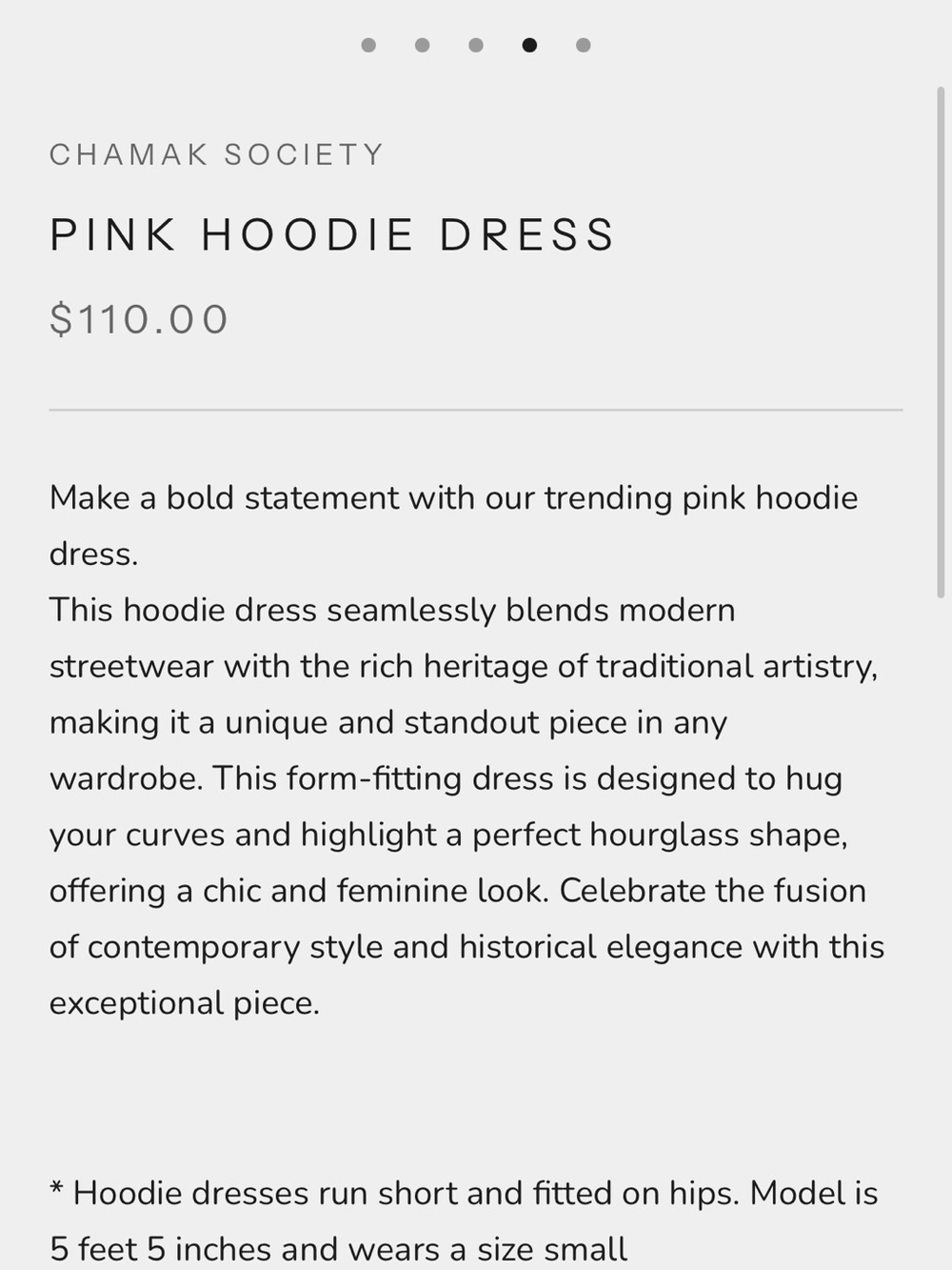 Society Pink Hoodie Mini Dress